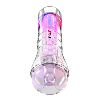 PIPEDREAM PDX ELITE VIEWTUBE XXL/SEE-THR EZ/GRIP LED STROKER CLEAR