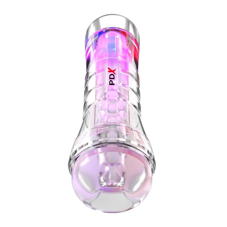 PIPEDREAM PDX ELITE VIEWTUBE XXL/SEE-THR EZ/GRIP LED STROKER CLEAR
