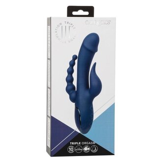 CALIFORNIA EXOTIC III TRIPLE ORGASM VIBRATOR BLUE