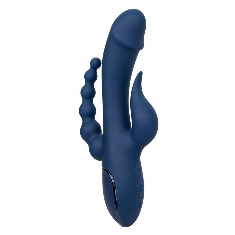 CALIFORNIA EXOTIC III TRIPLE ORGASM VIBRATOR BLUE