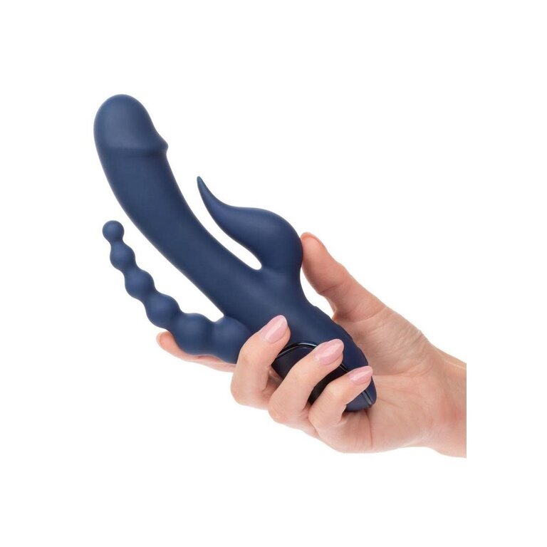 CALIFORNIA EXOTIC III TRIPLE ORGASM VIBRATOR BLUE