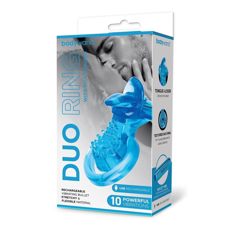 BODYWAND BW RECHARGEABLE DUO RING W/ CLIT TICKLER