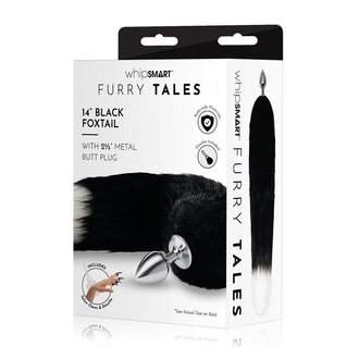 WHIPSMART 2.5" METAL PLUG W/ 14" BLK INDIGO FOX TAIL