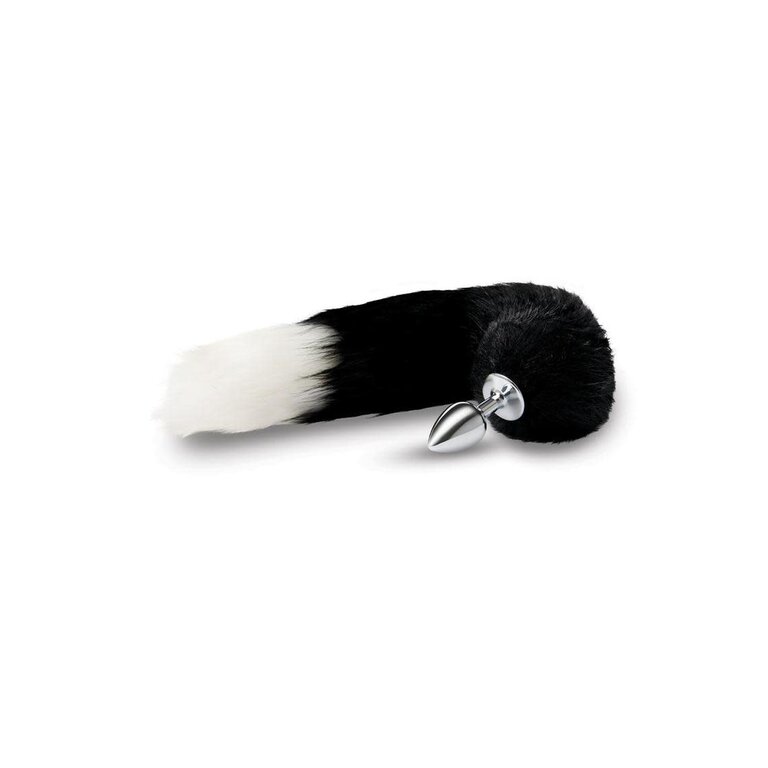 WHIPSMART 2.5" METAL PLUG W/ 14" BLK INDIGO FOX TAIL