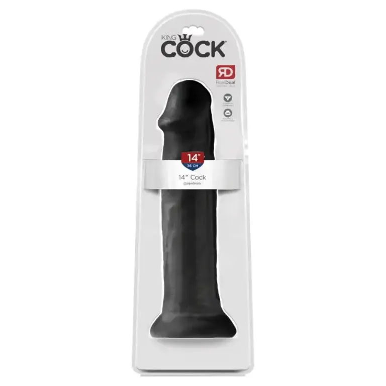 PIPEDREAM KING COCK 14" COCK - BLACK