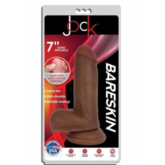 JOCK JOCK BARESKIN REALISTIC DONG W/ BALLS 7IN - CARM