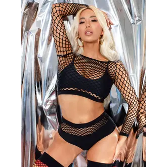LEG AVENUE 2 PC CROP TOP & PANTY