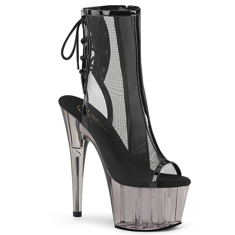 PLEASER SHOES 7" GLITTER ANKLE BOOT SIDE ZIP