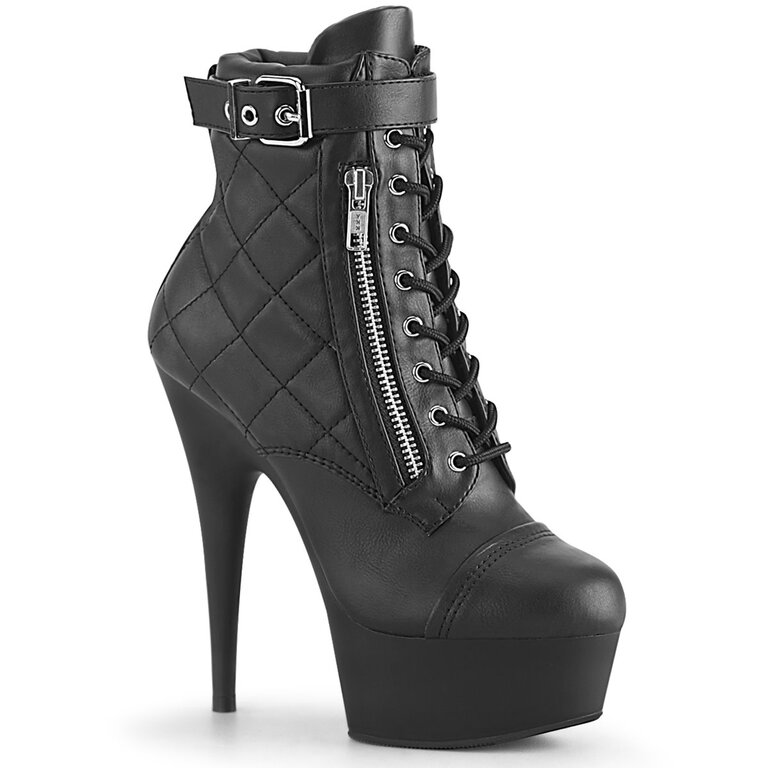 PLEASER SHOES 6" PLATFORM LACE UP FRONT ANKLE BOOTIE