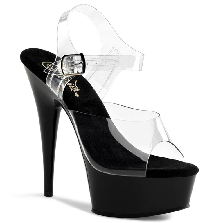 PLEASER SHOES 6” HEEL, 1 3/4 PF ANKLE STRAP SANDAL