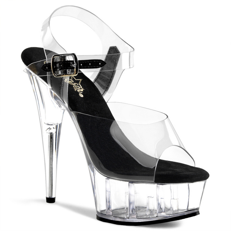 PLEASER SHOES 6” HEEL, 1 3/4 PF ANKLE STRAP SANDAL