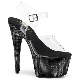 PLEASER SHOES 7" Heel, 2 3/4" PF Ankle Strap Sandal w/ RS