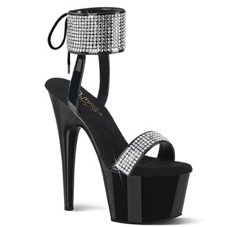 PLEASER SHOES 7" Heel, 2 3/4" PF Lace-Up Back Ankle Cuff Sandal w/RS
