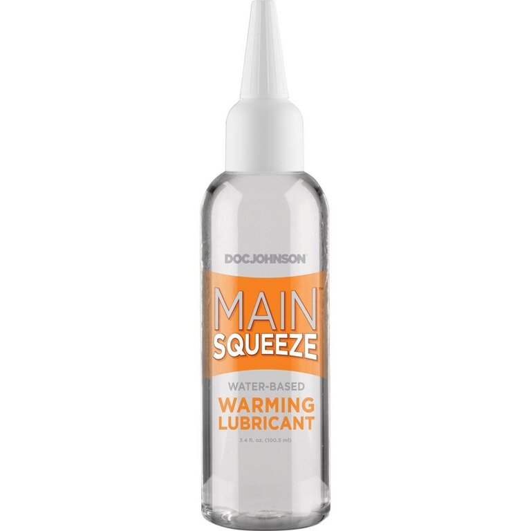DOC JOHNSON MAIN SQUEEZE WARMING WATER BASED LUBRICANT 3.4 OZ