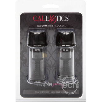 CALIFORNIA EXOTIC NIPPLE PLAY VACUUM TWIST SUCKERS BLACK