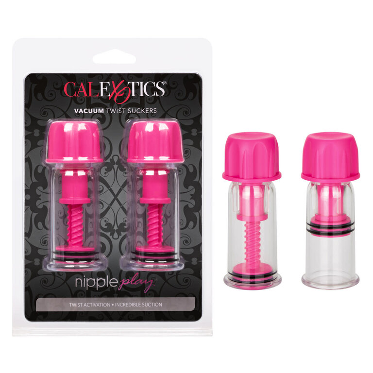 CALIFORNIA EXOTIC NIPPLE PLAY VACUUM TWIST SUCKERS PINK