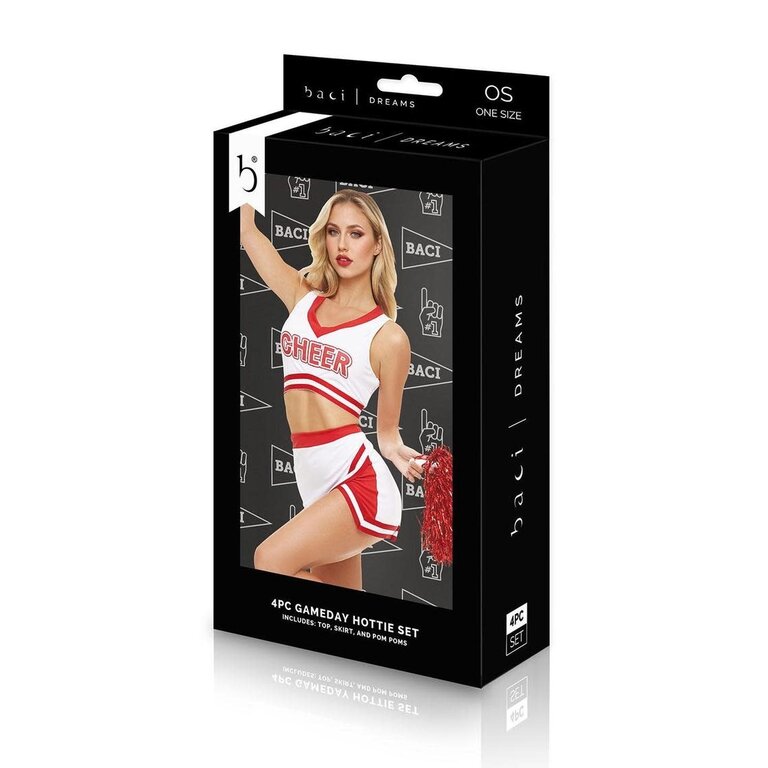 BACI GAMEDAY HOTTIE 4PC SET RED/WHITE-OS