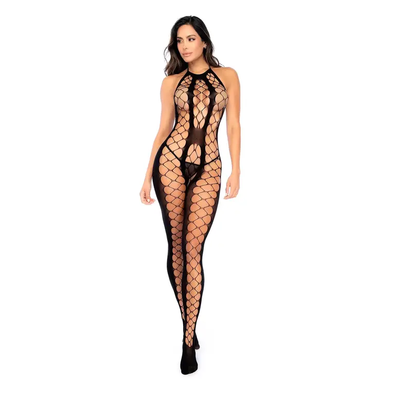 MAPALE HALTER JUMBO HOLES BODYSTOCKING