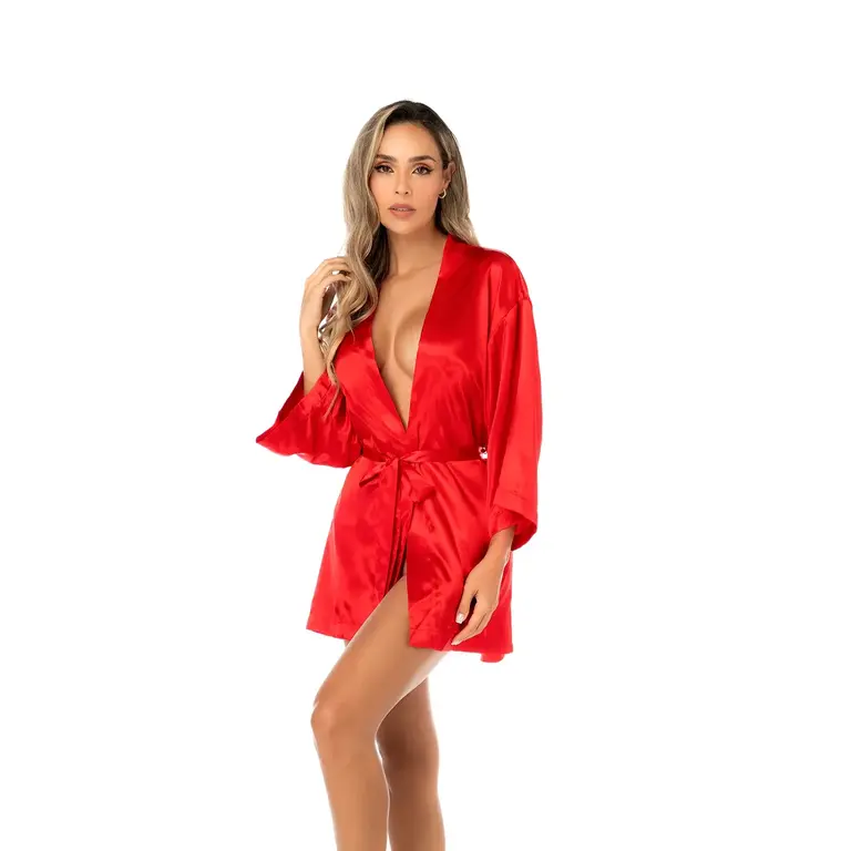 MAPALE MAPALE SHORT SATIN ROBE