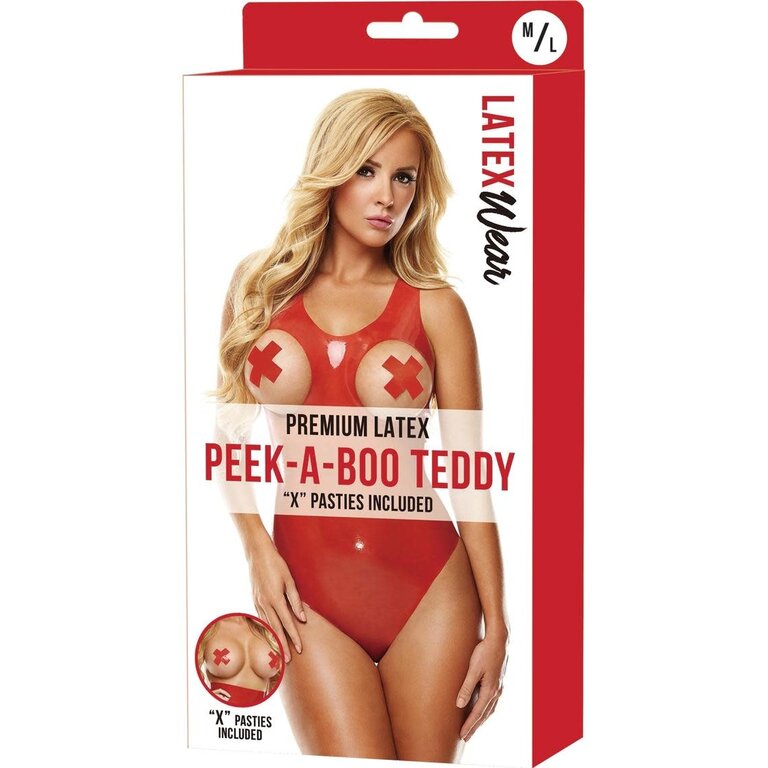 LATEXWEAR PREM LATEX PEEK TEDDY W/X PASTIES