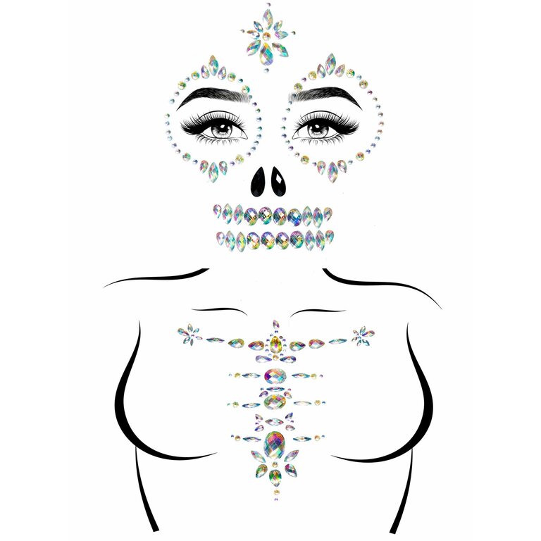 LEG AVENUE CALAVERA SKELETON FACE STICK-ONS