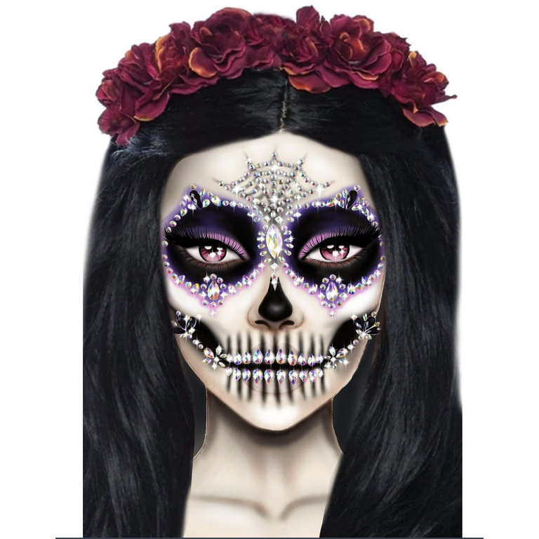 LEG AVENUE CALAVERA SKELETON FACE STICK-ONS