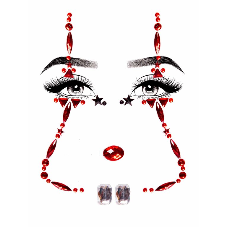 LEG AVENUE CLOWN RHINESTONE STICK-ONS