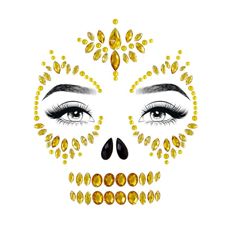 LEG AVENUE SUGAR SKULL FACE JEWELS