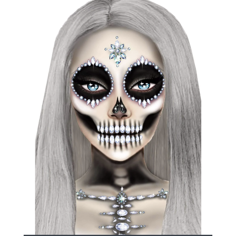 LEG AVENUE SKELETON RHINESTONE STICK-ONS