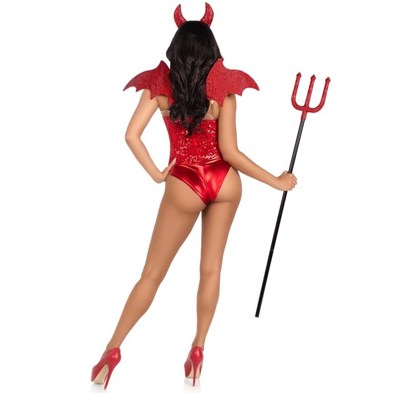 LEG AVENUE 2PC RHINESTONE DEVIL KIT