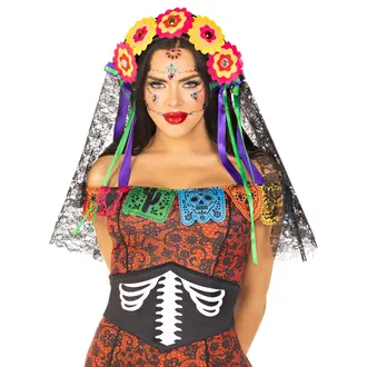 LEG AVENUE DAY OF THE DEAD FLOWER HEADPIECE
