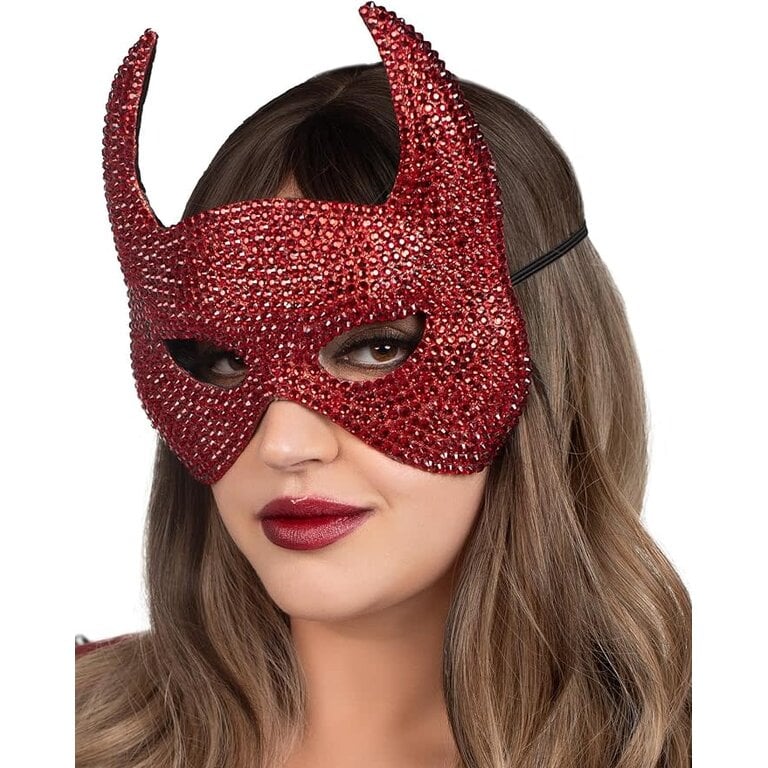 LEG AVENUE RHINESTONE DEVIL MASK