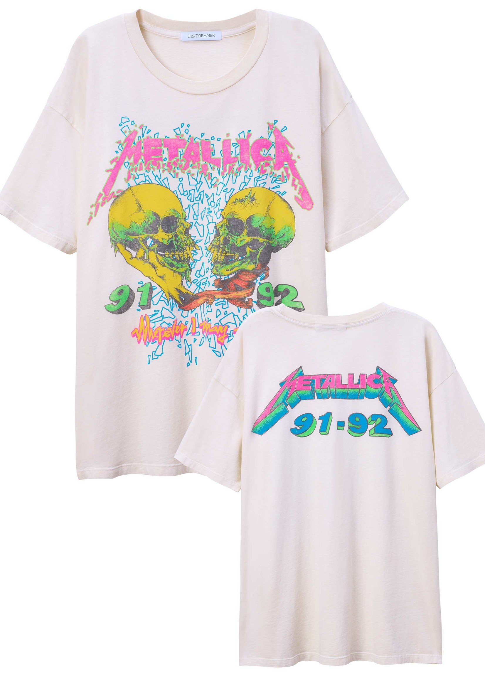 Metallica T Shirt Wherever I May Roam Band Logo Ufficiale Da Donna Skinny Fit Size M - Foto 10