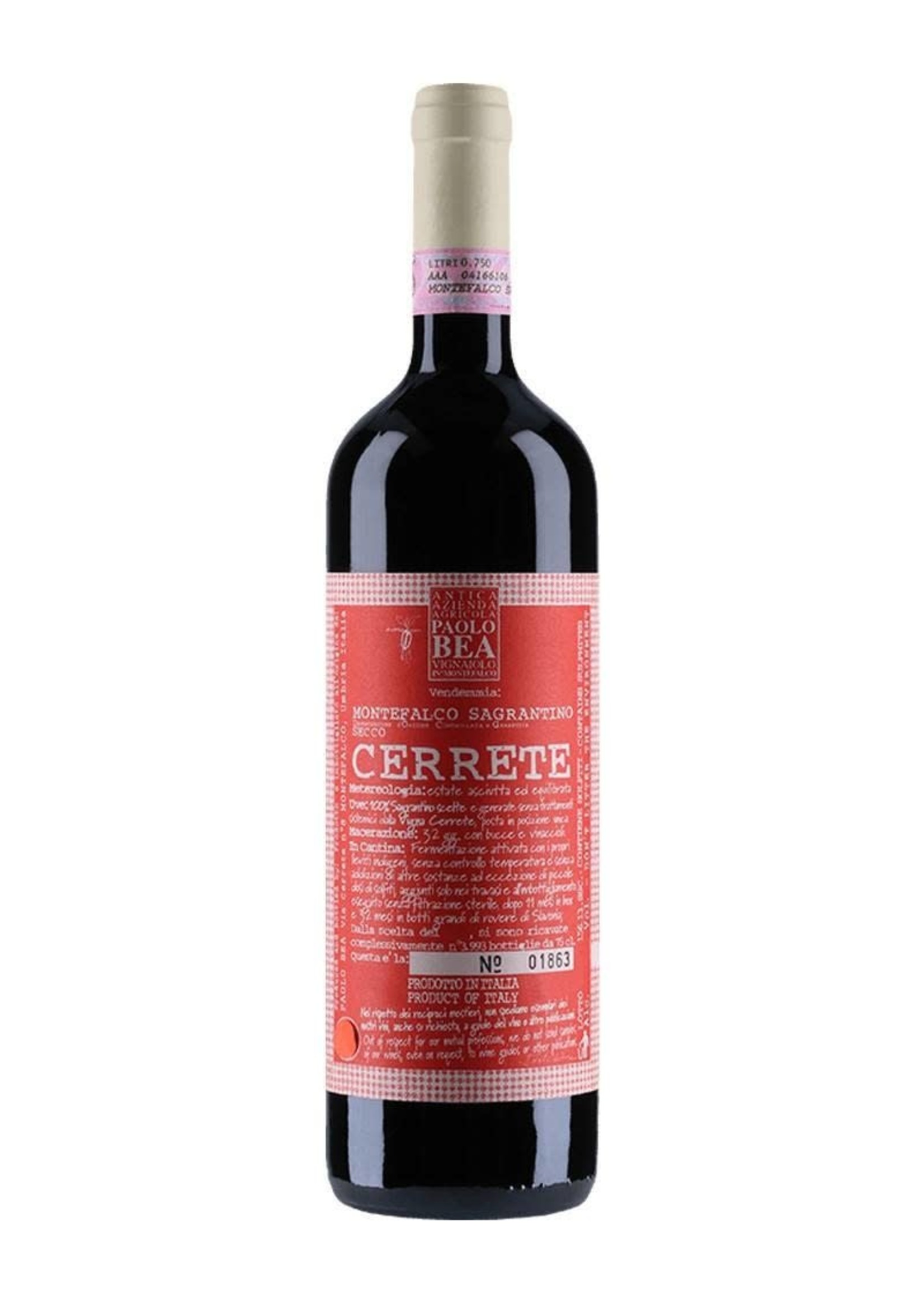 Paolo Bea 2012 'Cerrete', Montefalco Sagrantino, Umbria, Italy DOCG