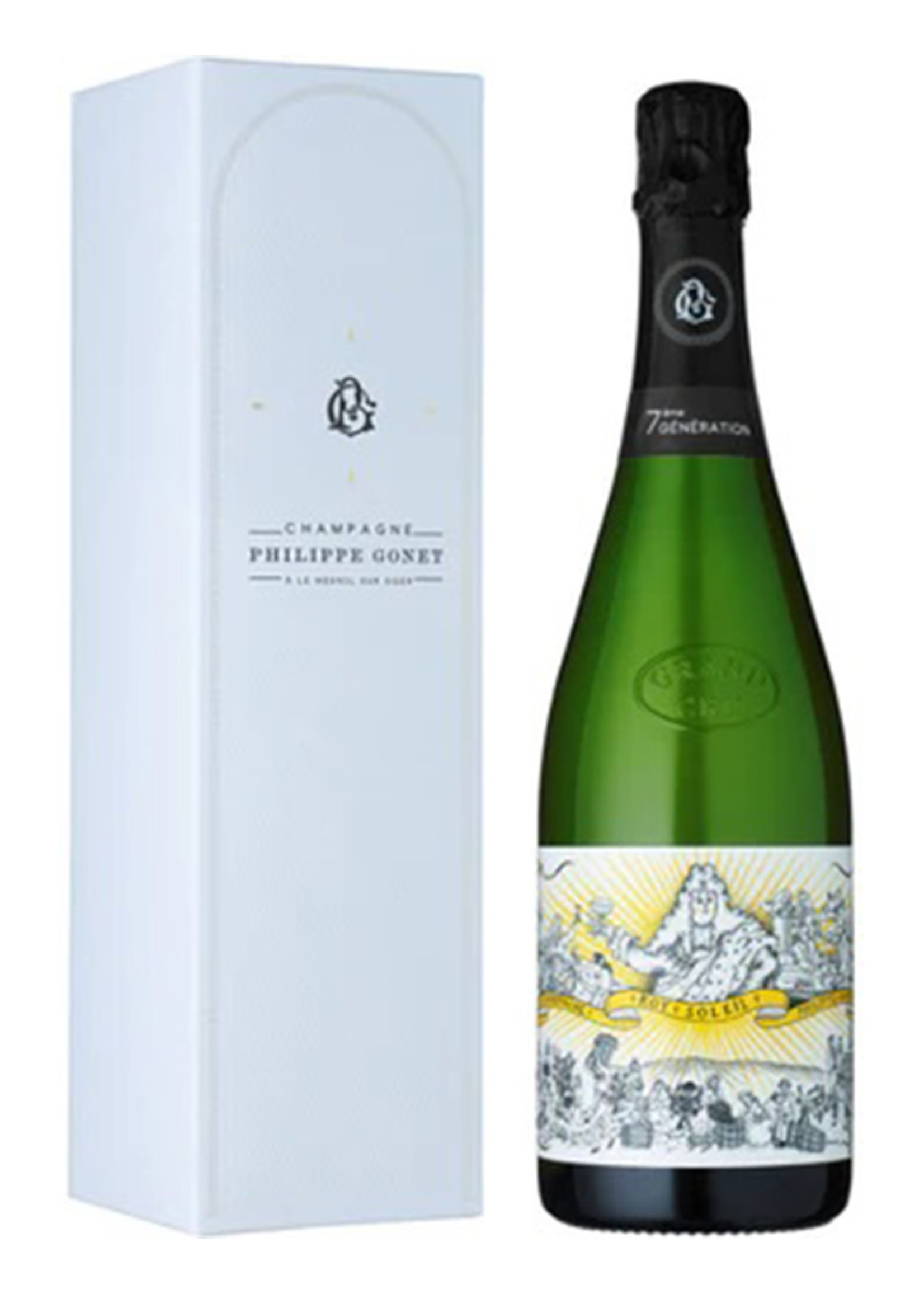 Champagne Philippe Gonet Cuvée Roy Soleil Grand Cru Blanc de Blancs NV Artist Series, Le Mesnil, France