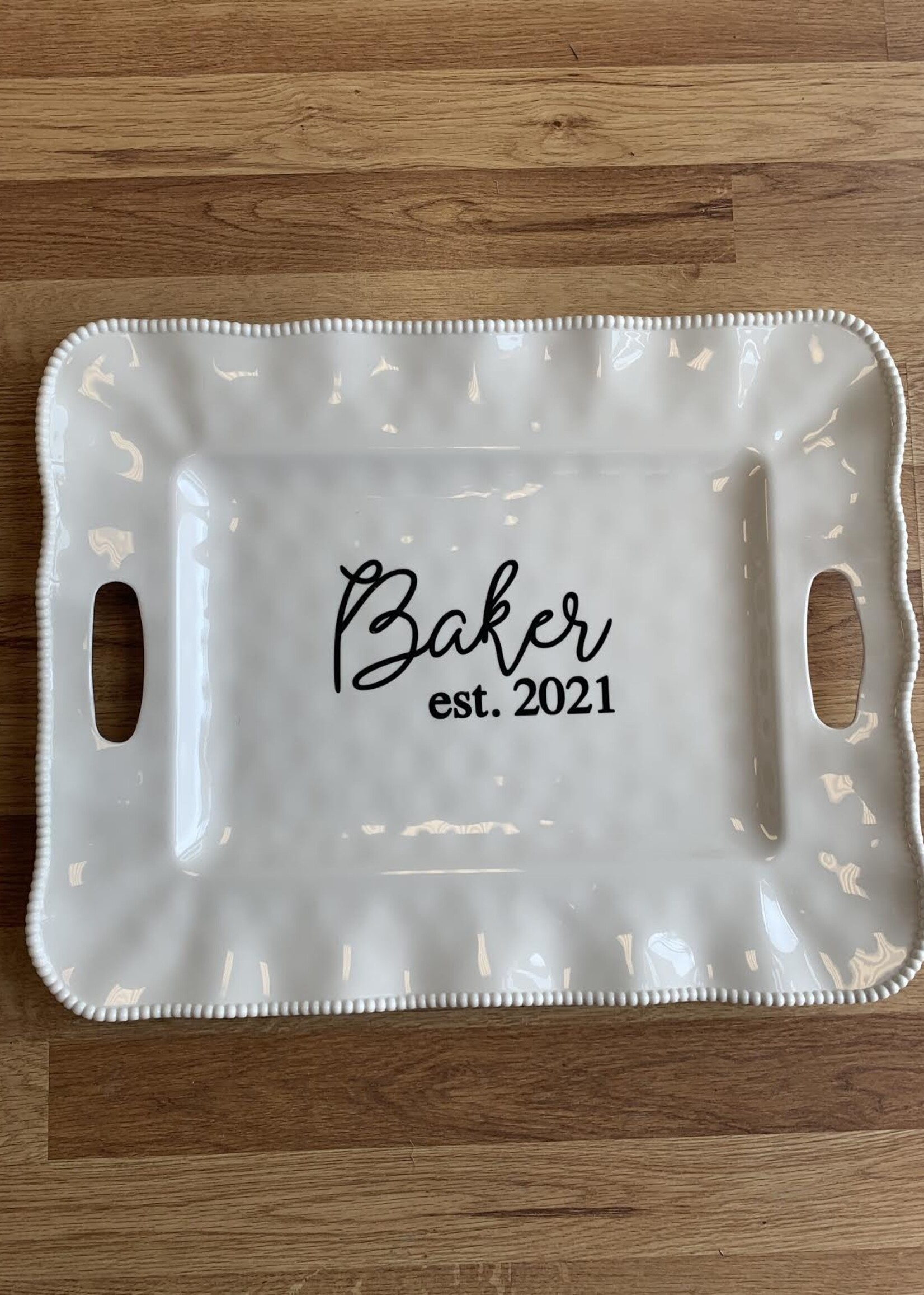 certified international Melamine Rectangle Tray w/ Handles 19"x15"