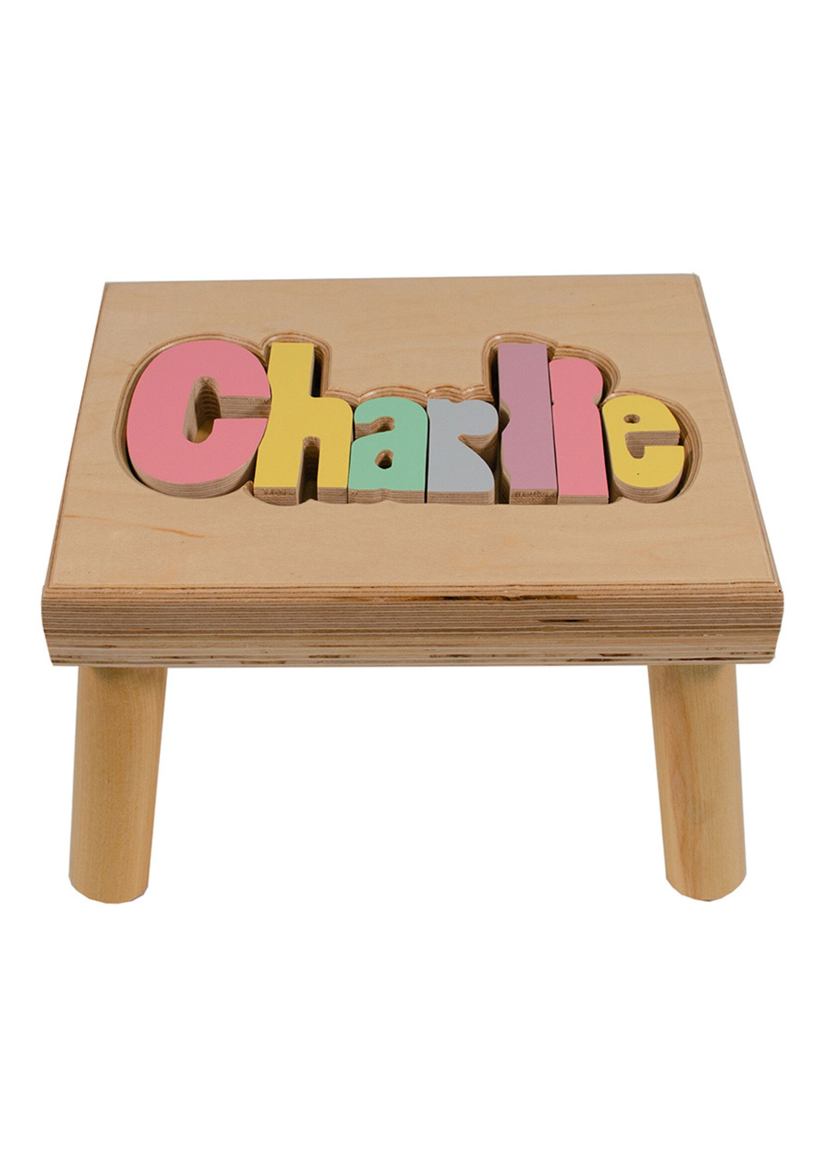 Hollow Woodworks Classic Regular Name Stool (up to 8 letters)