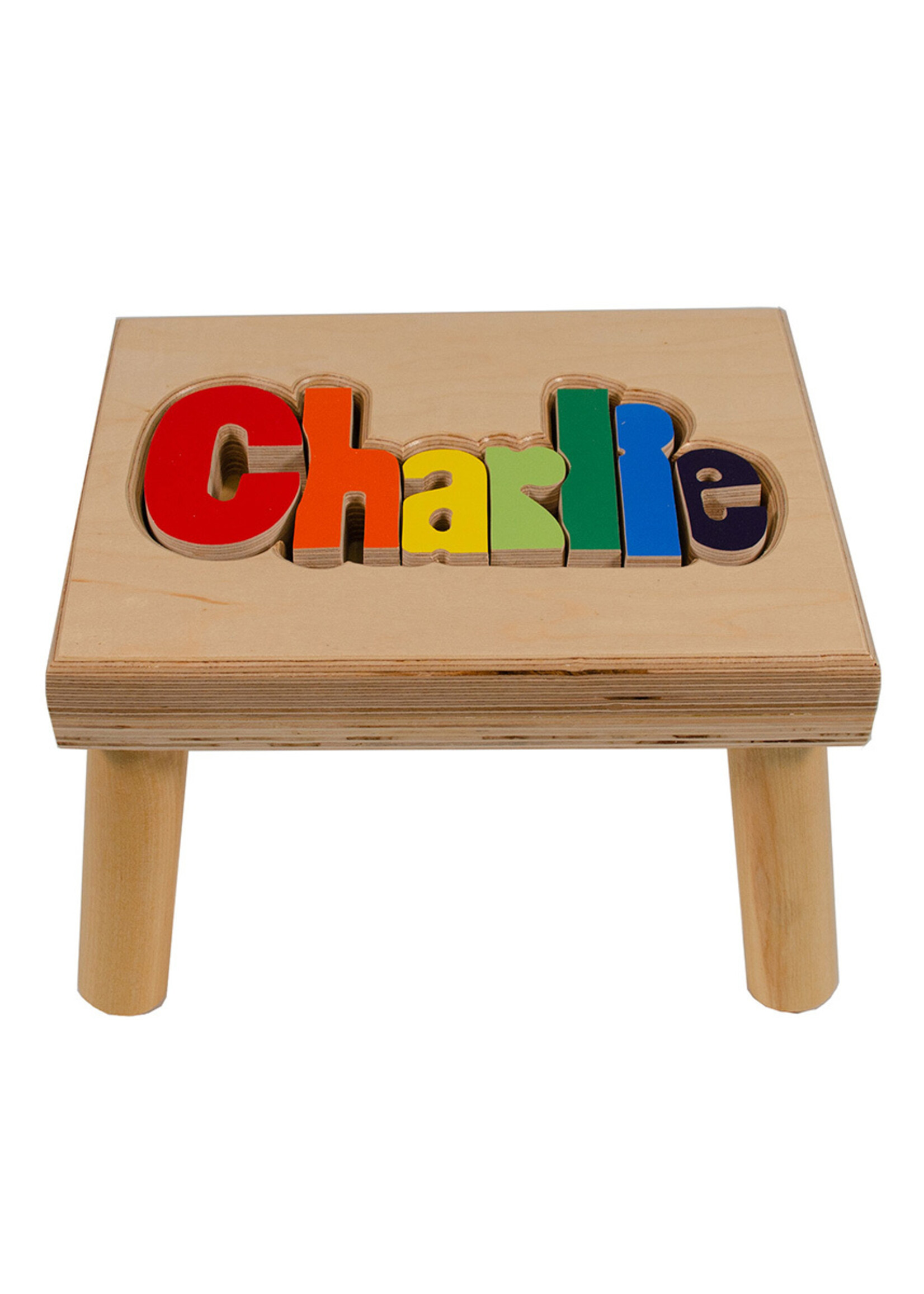 Hollow Woodworks Classic Regular Name Stool (up to 8 letters)