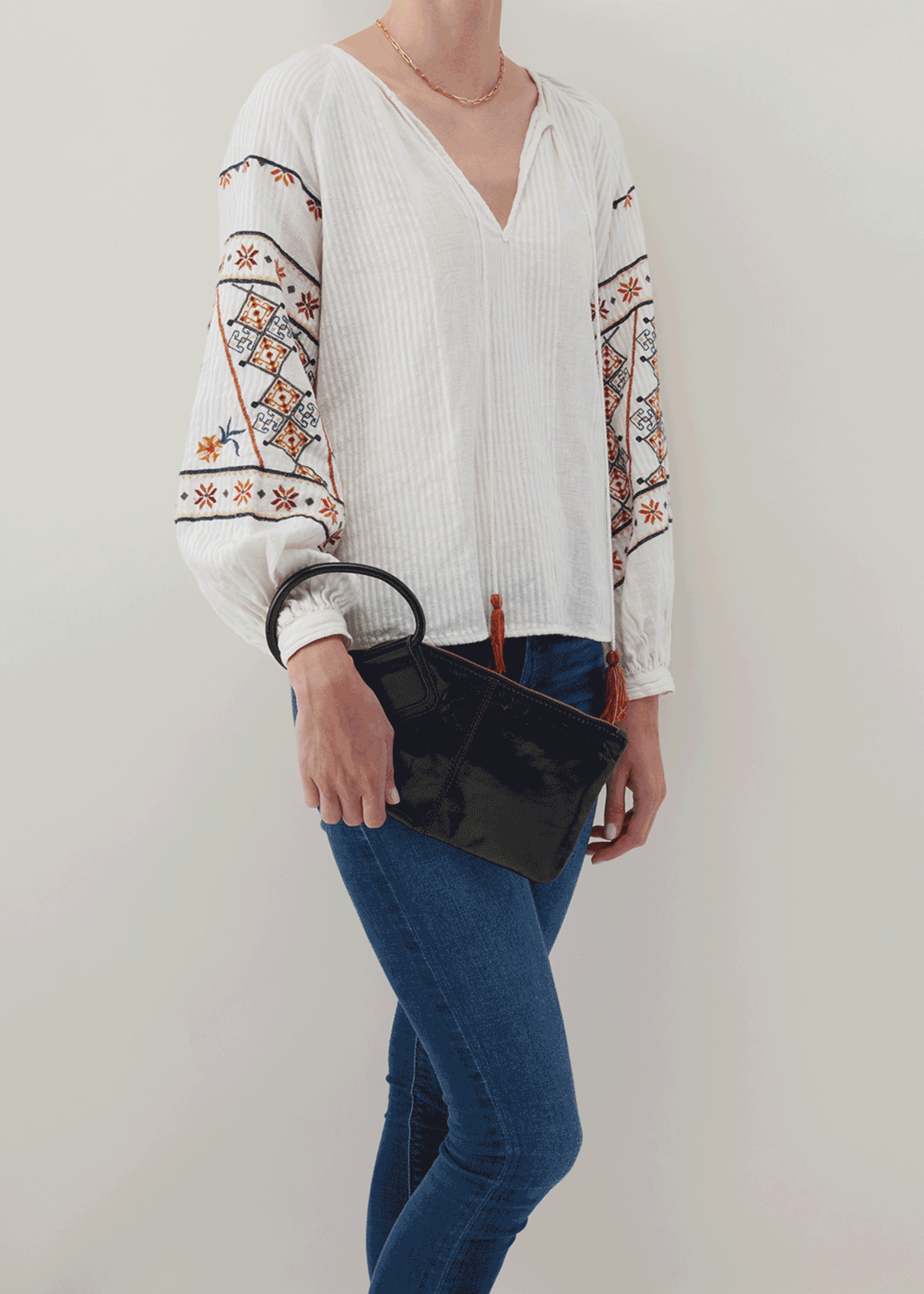 hobo Sable Wristlet - Black