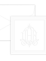 Embossed Graphics Henley Monogram Enclosure Cards QTY 50