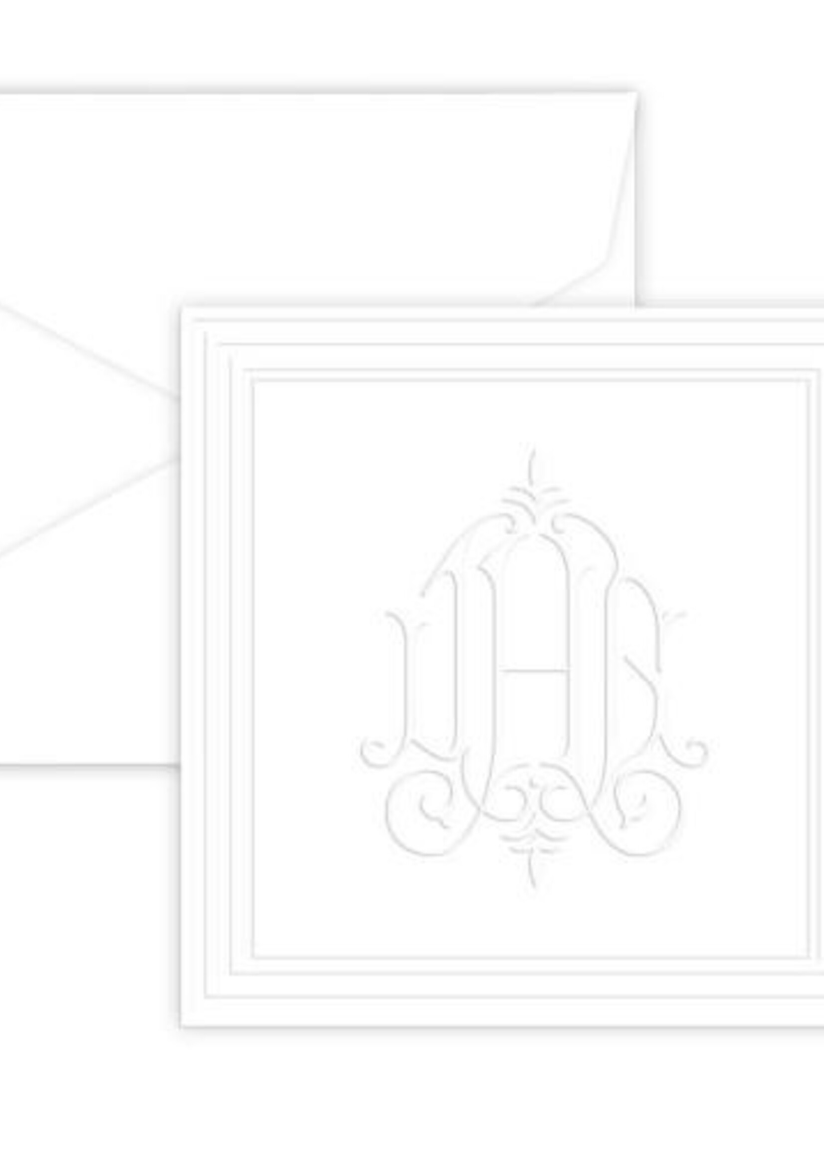 Embossed Graphics Henley Monogram Enclosure Cards QTY 50