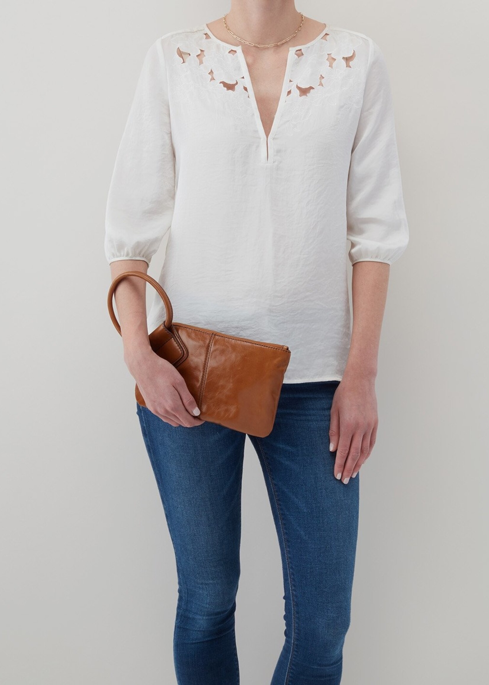 hobo Sable Wristlet - Truffle