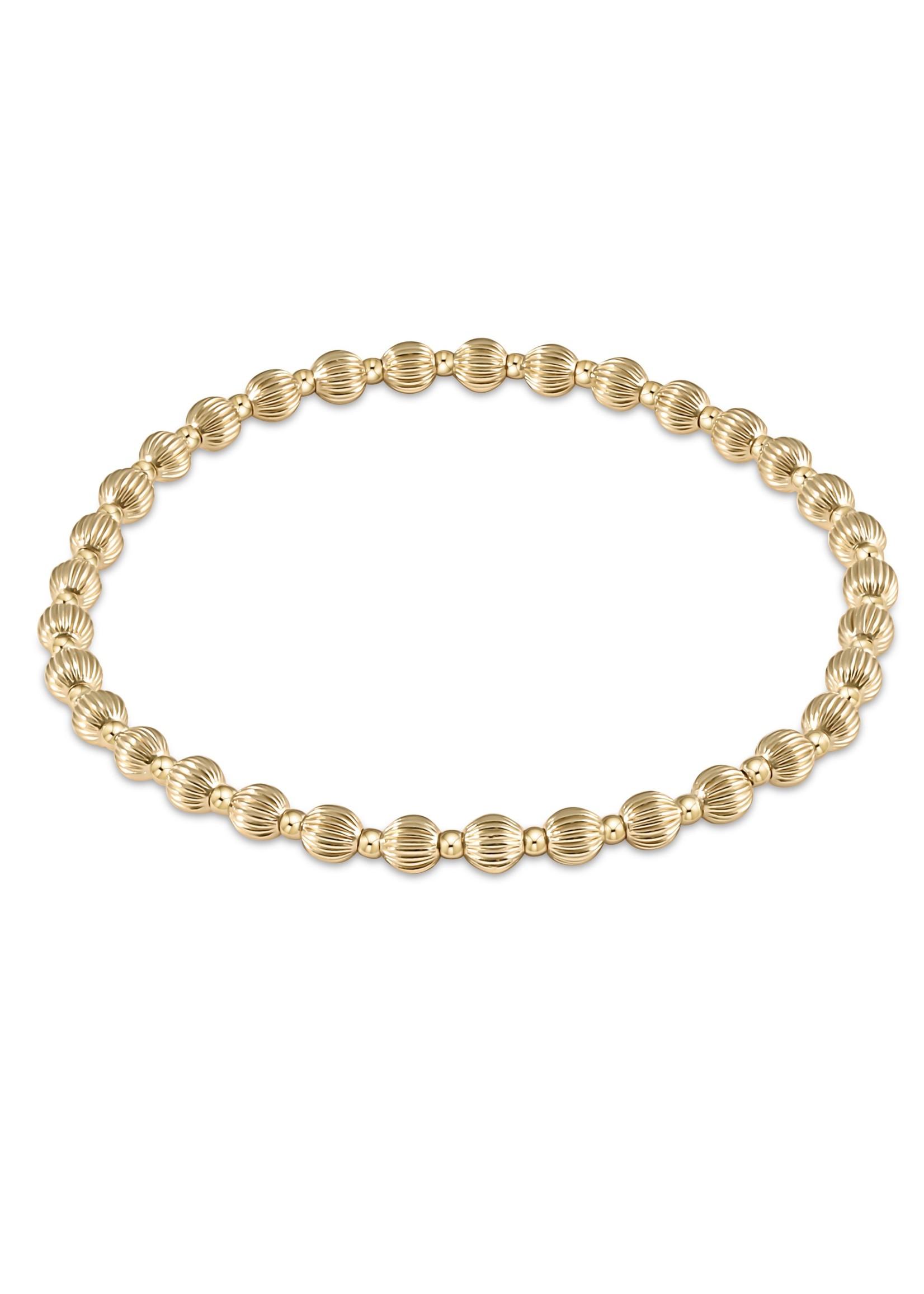 enewton Dignity Grateful Pattern 4mm Bead Bracelet - Gold