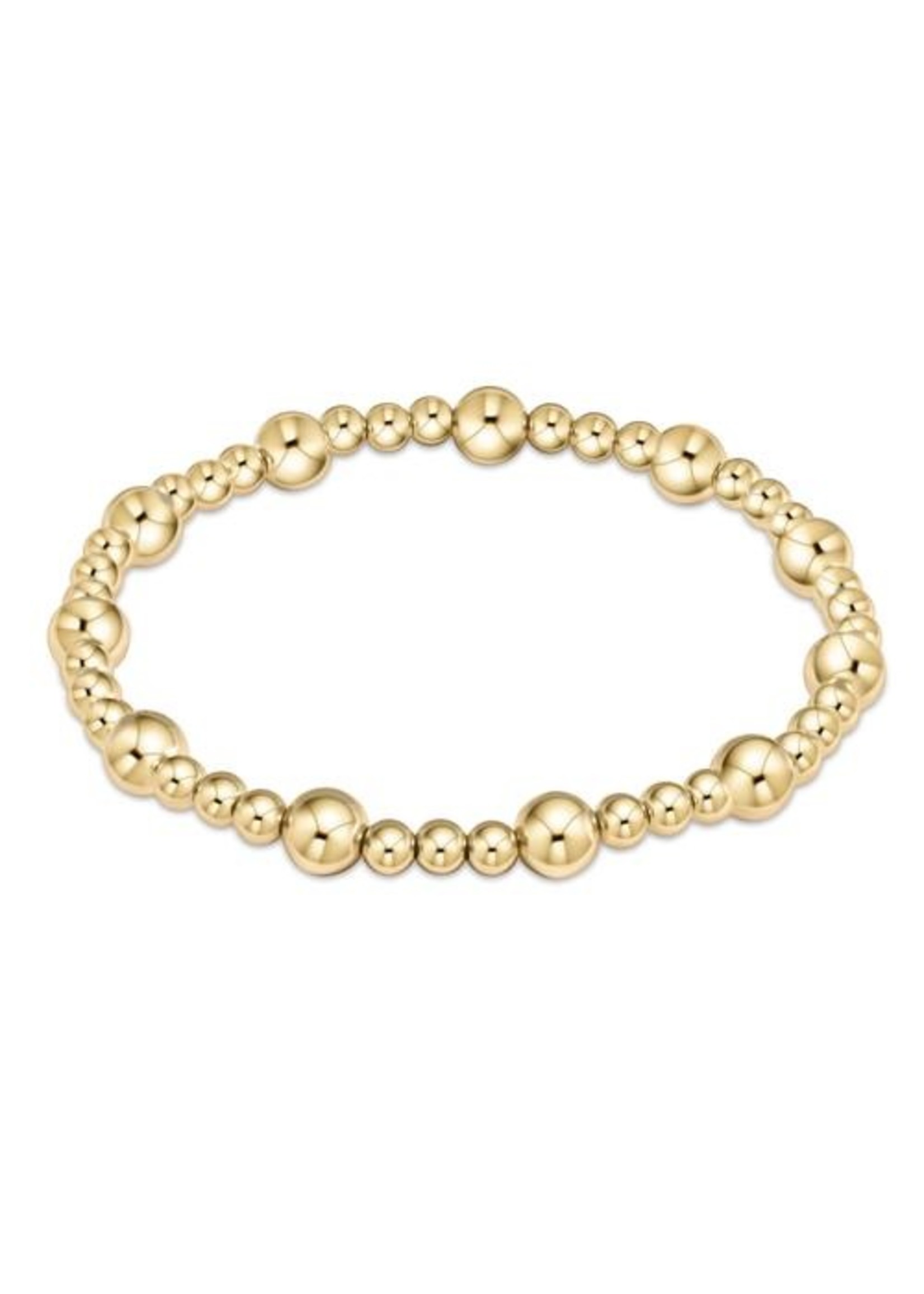 enewton Classic Sincerity Pattern 6mm Bead Bracelet - Gold