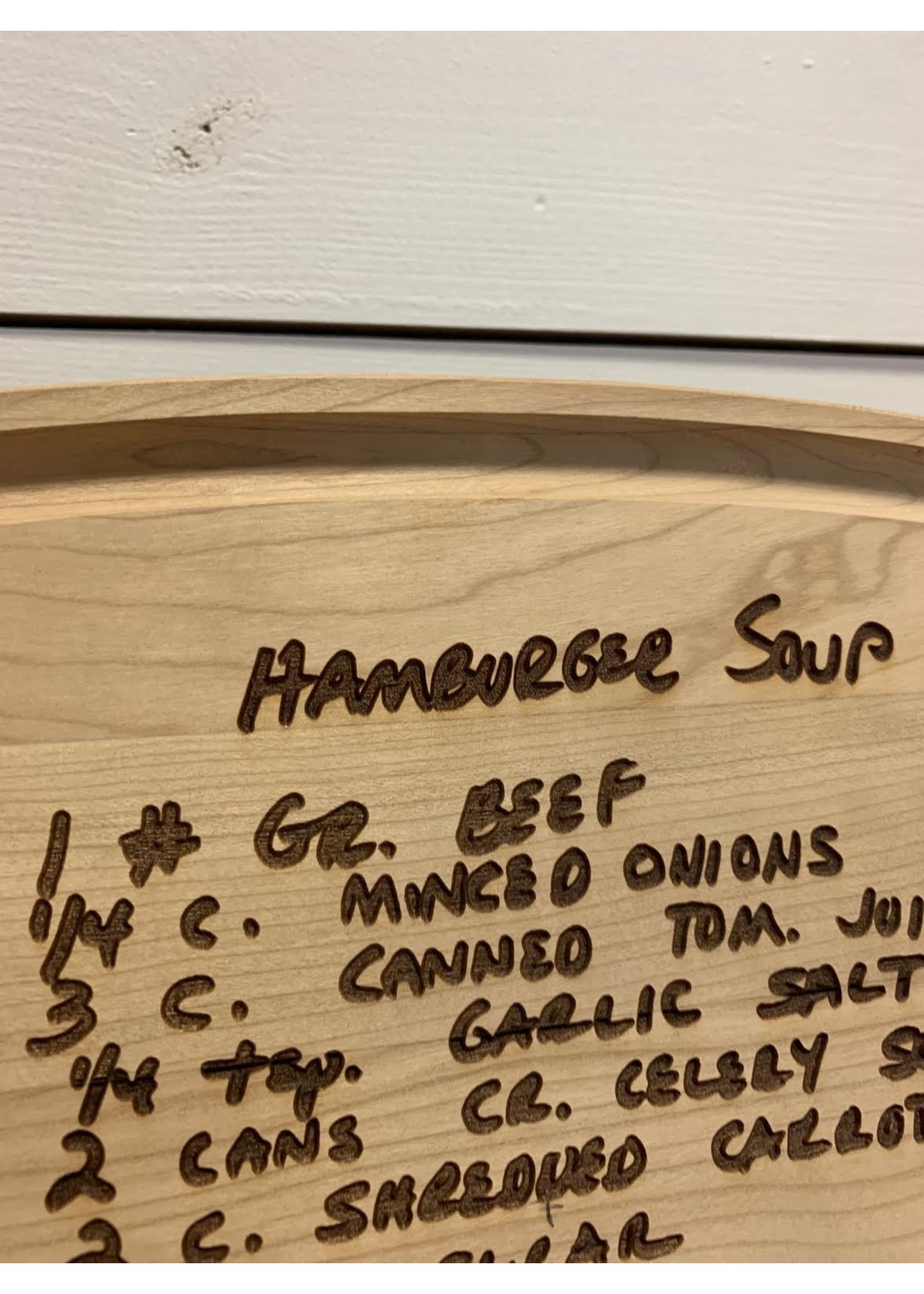 glowforge Recipe Board