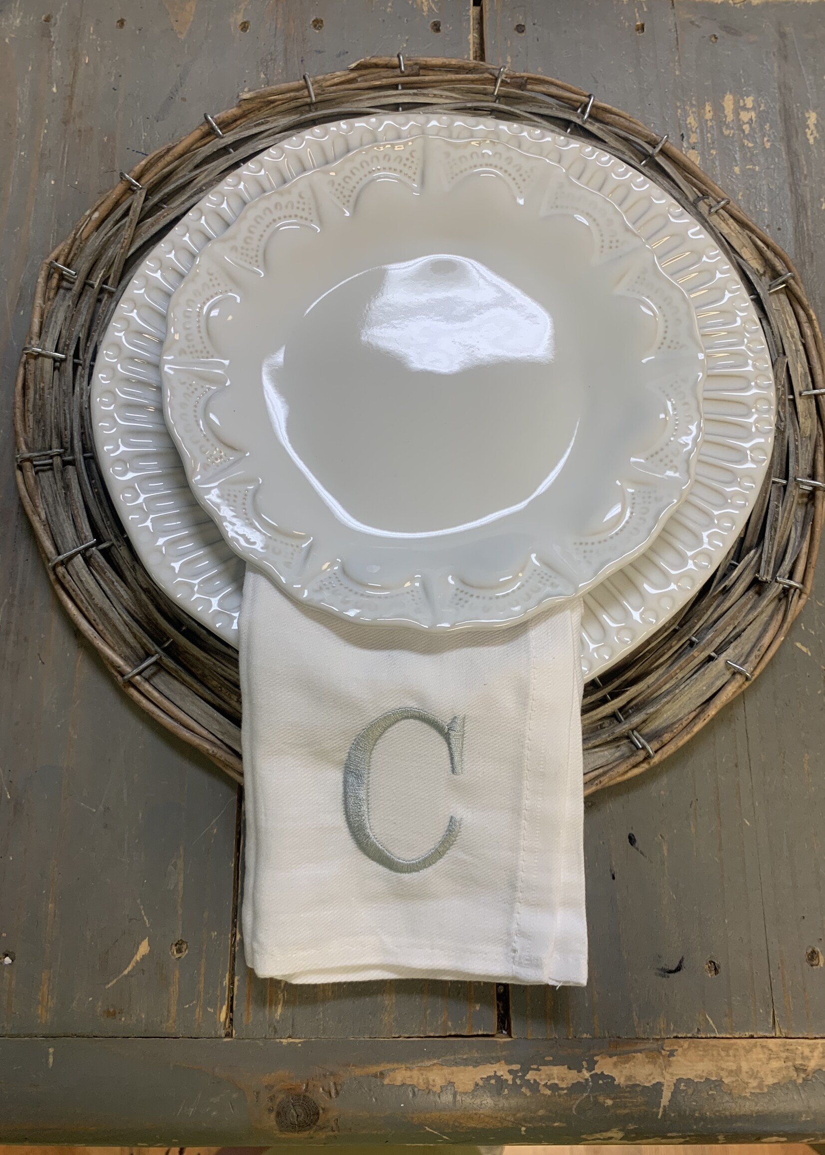 elleB Monogrammed Napkins (set of 12)