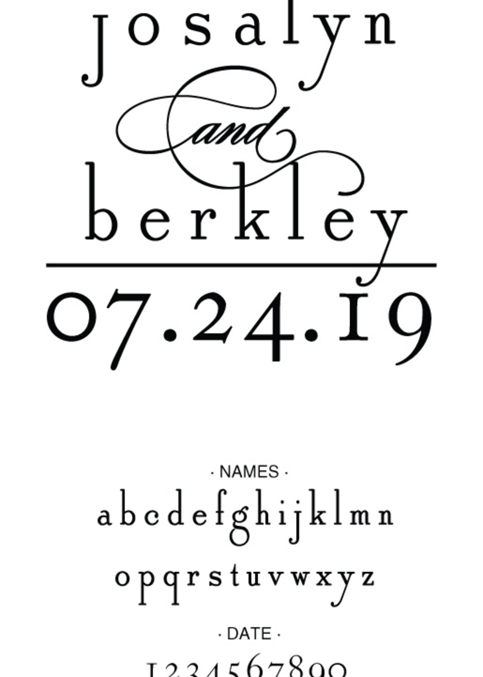 three designing women Wedding Custom Stamp