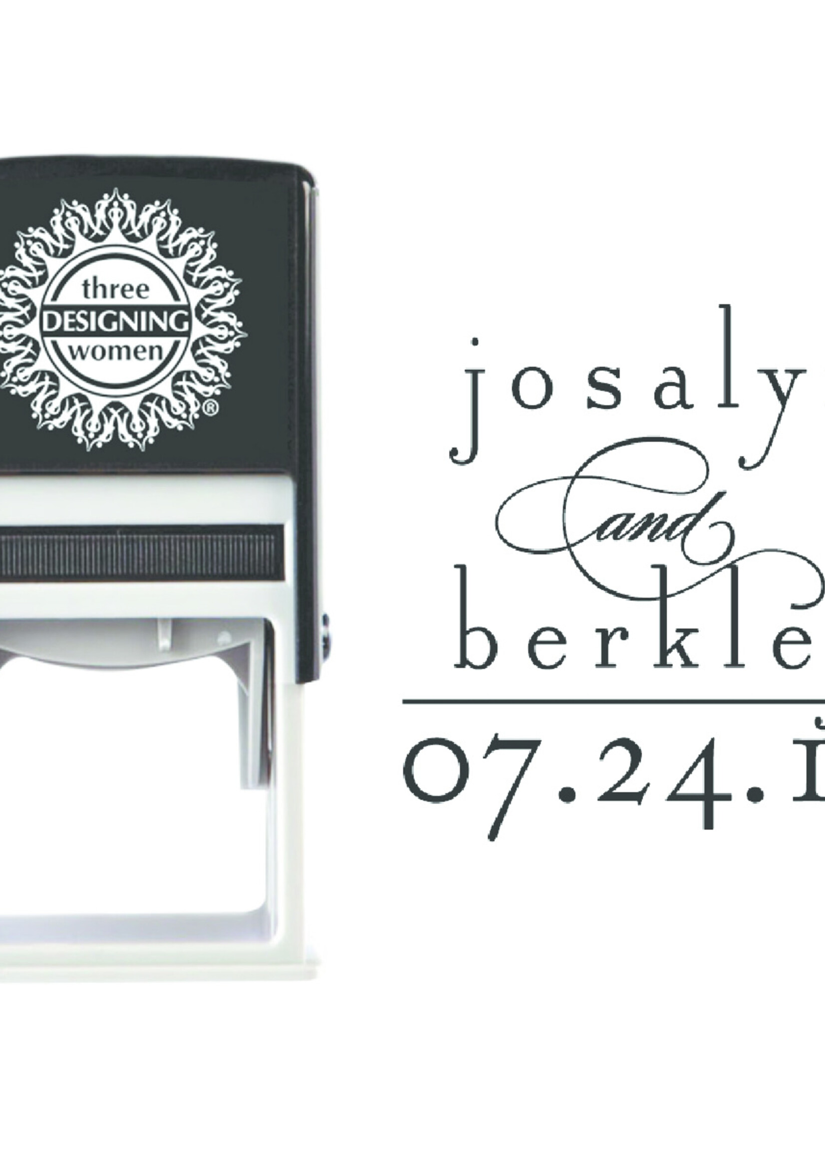 three designing women Wedding Custom Stamp