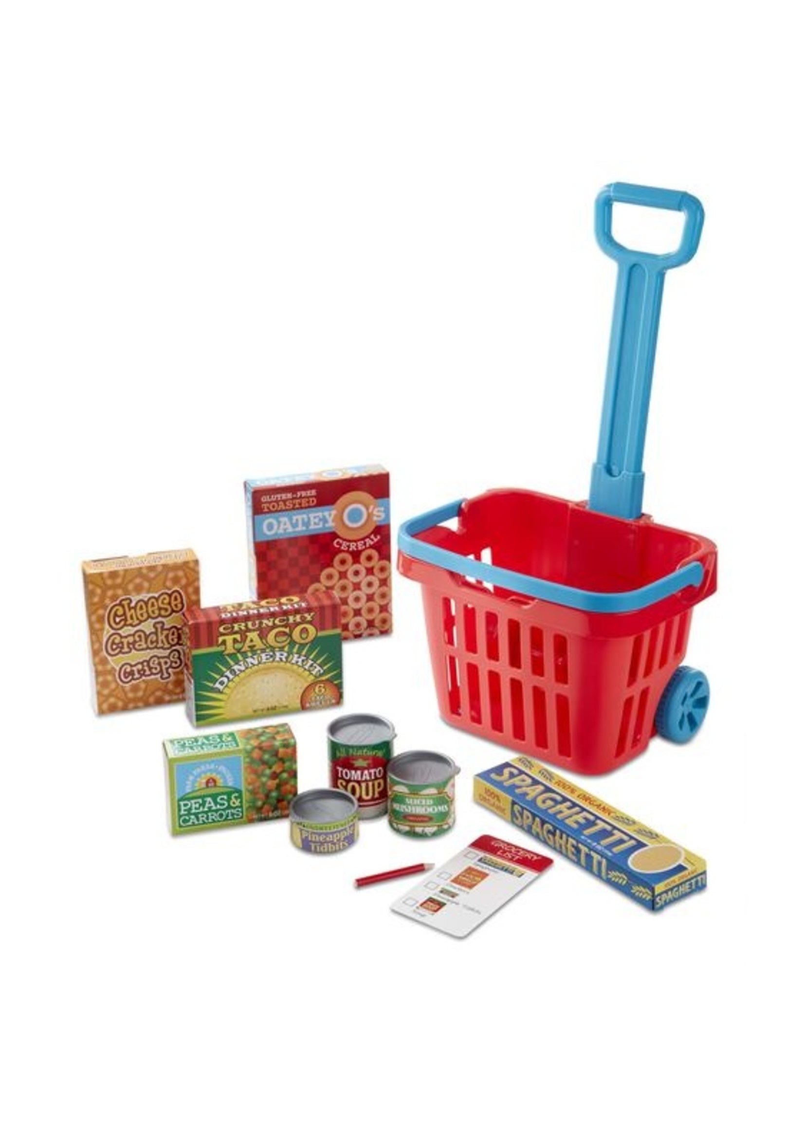 Melissa and Doug Fill & Roll Grocery Basket Play Set