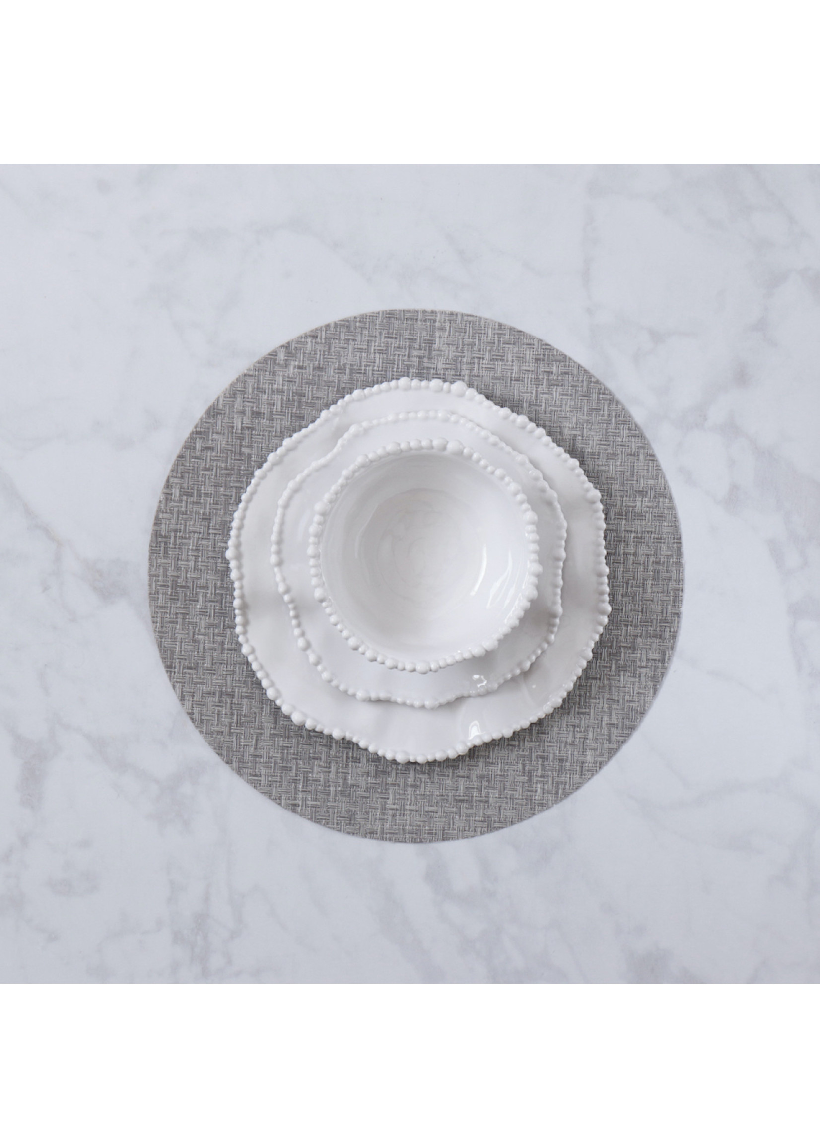 beatriz ball Outdoor Charcoal Woven Round Placemat